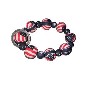 USA Wrist Keychain Home Of The Brave logo one size‎ fits most